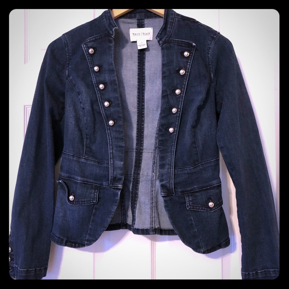 White House black market jean jacket Sz 2
